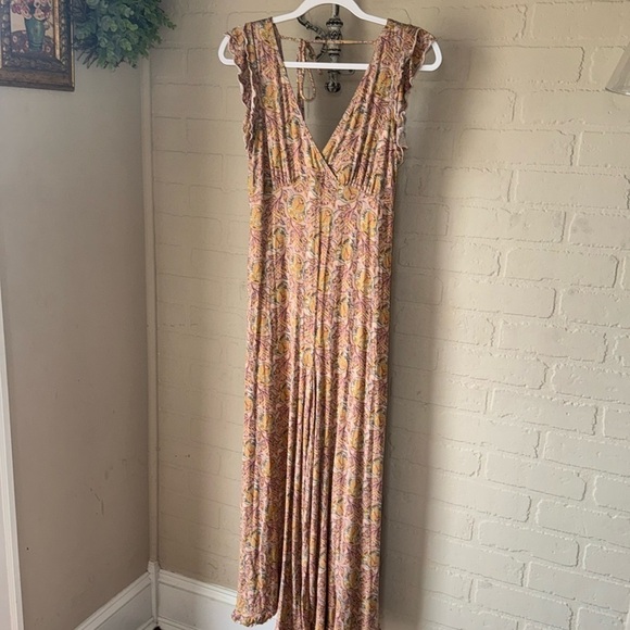 Anthropologie Matilda jumpsuit Ruffled jumper romper xs soft lounge cozy - Picture 2 of 9